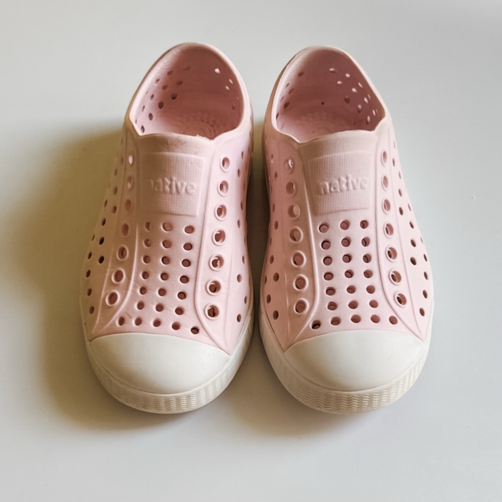 Milk Pink Perforated Slip-Ons | Native | C8